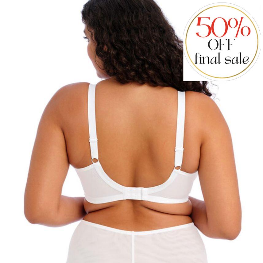 Elomi Brianna UW Plunge Bra in White EL8080-Bras-Elomi-White-38-HH-Anna Bella Fine Lingerie, Reveal Your Most Gorgeous Self!