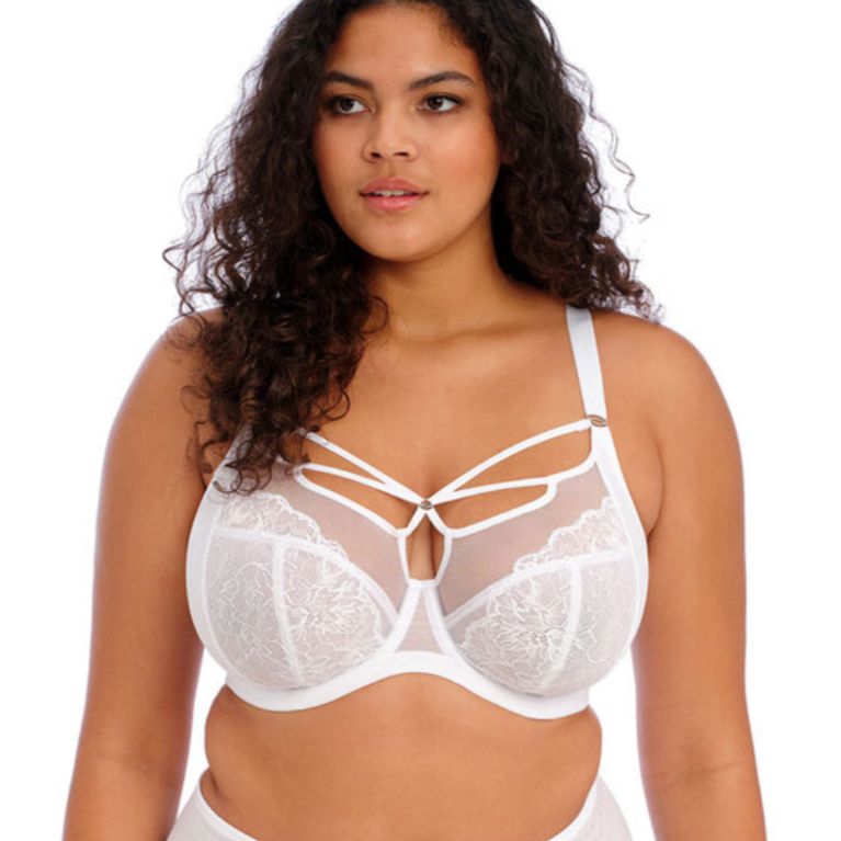 Elomi Brianna UW Plunge Bra in White EL8080-Bras-Elomi-White-38-HH-Anna Bella Fine Lingerie, Reveal Your Most Gorgeous Self!