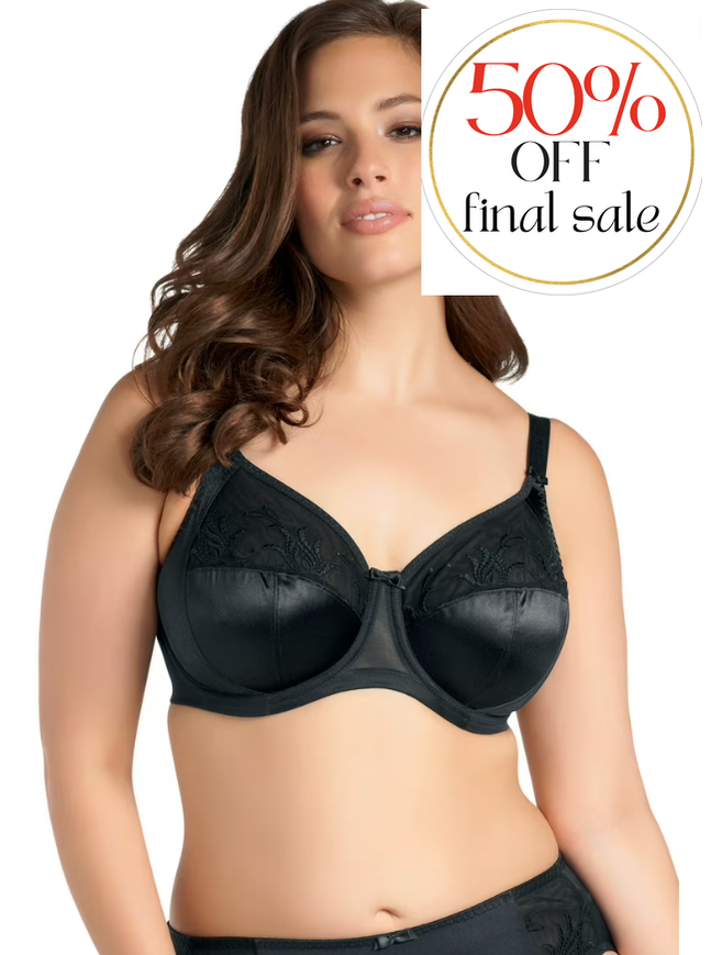 Elomi Caitlyn Side Support Bra EL8030-Bras-Elomi-Black-34-F-Anna Bella Fine Lingerie, Reveal Your Most Gorgeous Self!