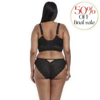 Elomi Charley Brazilian Panty EL4385 in Black-Panties-Elomi-Black-Large-Anna Bella Fine Lingerie, Reveal Your Most Gorgeous Self!