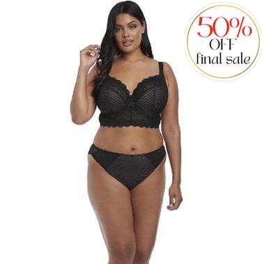 Elomi Charley Brazilian Panty EL4385 in Black-Anna Bella Fine Lingerie-Black-Large-