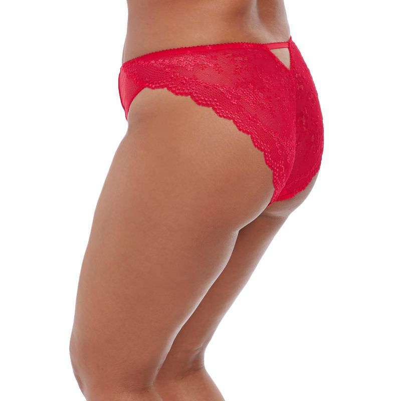 Elomi Charley Brazilian Panty EL4385 in Red-Panties-Elomi-Red-Medium-Anna Bella Fine Lingerie, Reveal Your Most Gorgeous Self!