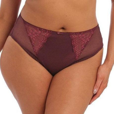 Elomi Charley High Leg Brief in Aubergine EL4386-Anna Bella Fine Lingerie-Aubergine-Medium-