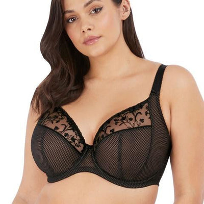 Elomi Charley UW Plunge Bra in Jet EL4380-Anna Bella Fine Lingerie-Jet-34-HH