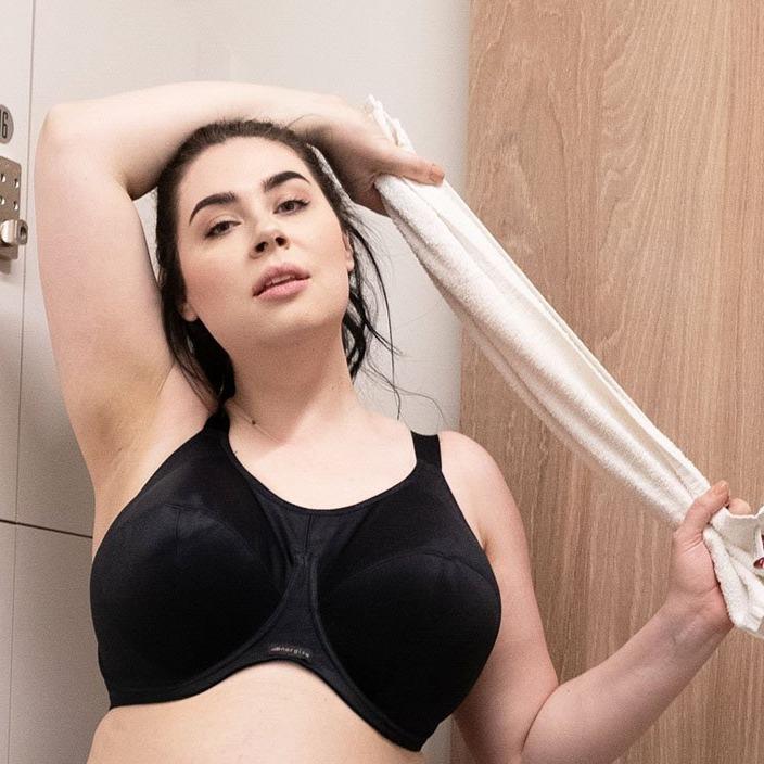 Elomi Energise Sports Bra EL8041-Sports Bras-Elomi-Black-38-H-Anna Bella Fine Lingerie, Reveal Your Most Gorgeous Self!