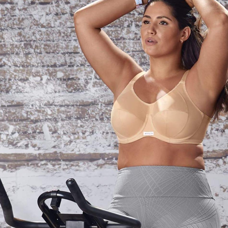 Elomi Energise Sports Bra EL8041-Sports Bras-Elomi-Nude-38-H-Anna Bella Fine Lingerie, Reveal Your Most Gorgeous Self!