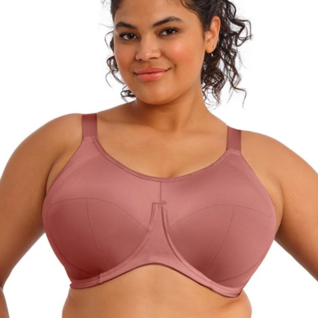 Elomi Energise Sports Bra EL8041-Sports Bras-Elomi-Rosewood-38-H-Anna Bella Fine Lingerie, Reveal Your Most Gorgeous Self!