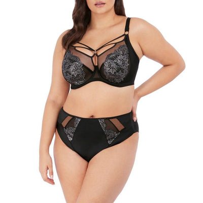 Elomi Eugenie High Leg Brief EL4475 in Black-Anna Bella Fine Lingerie-Black-Large-