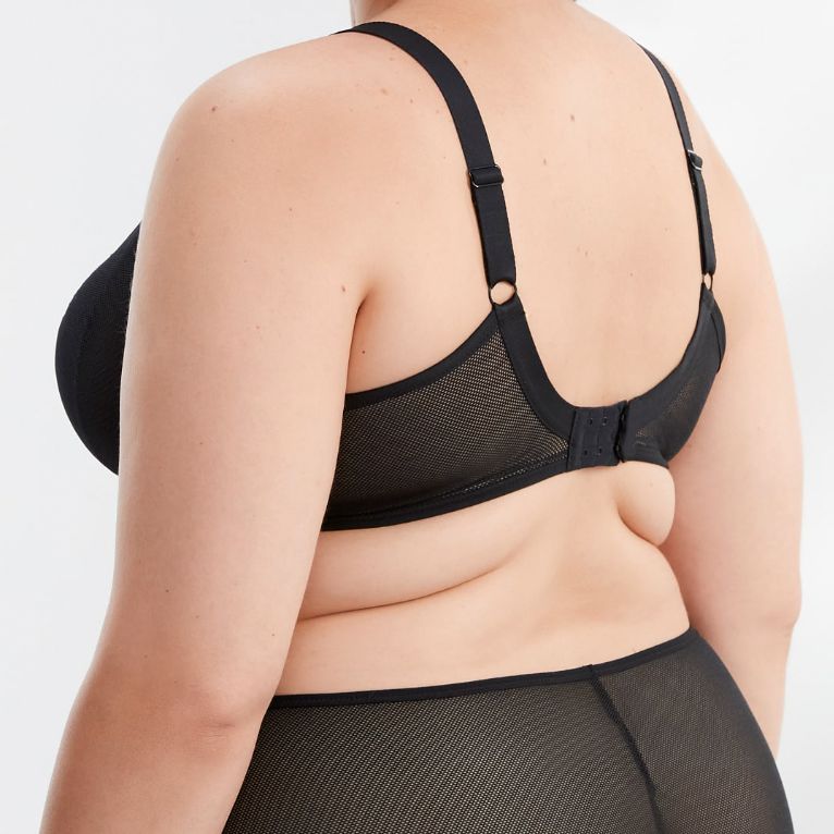 Elomi Kintai UW Plunge Bra in Black EL301202-Bras-Elomi-Black-38-E-Anna Bella Fine Lingerie, Reveal Your Most Gorgeous Self!