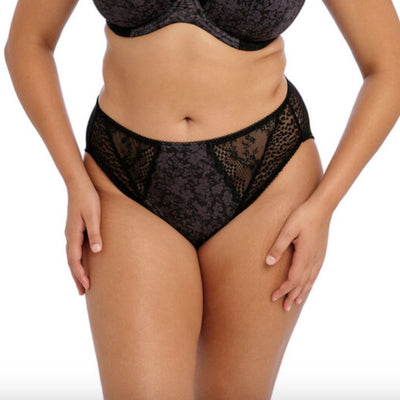 Elomi Lucie High Leg Brief EL4496 in Black-Panties-Elomi-Black-Medium-Anna Bella Fine Lingerie, Reveal Your Most Gorgeous Self!