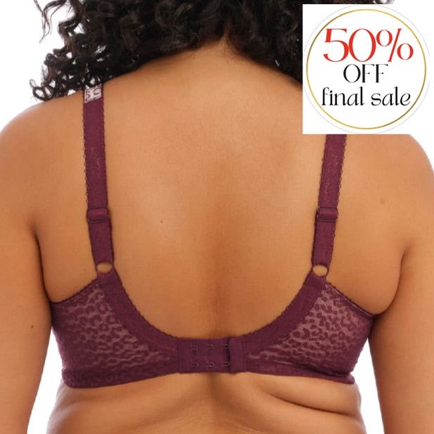 Elomi Lucie UW Plunge Bra EL 4490 in Wild Thing-Bras-Elomi-Wild Thing-40-DD-Anna Bella Fine Lingerie, Reveal Your Most Gorgeous Self!