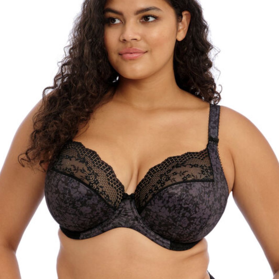 Elomi Lucie UW Plunge Bra EL4490 in Black-Bras-Elomi-Black-34-HH-Anna Bella Fine Lingerie, Reveal Your Most Gorgeous Self!