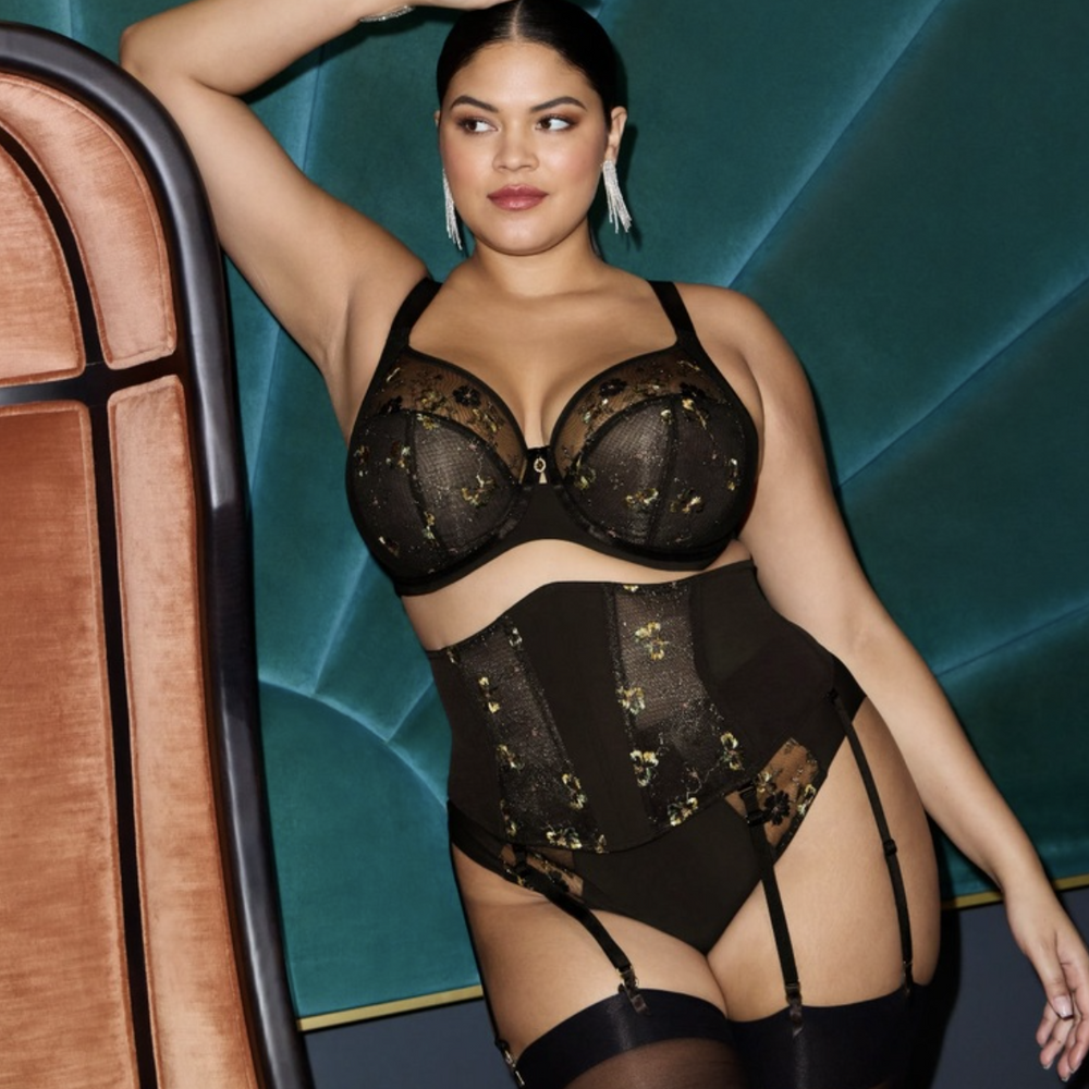 Elomi Lyriana UW Bra in Jet-Bras-Elomi-Jet-34-H-Anna Bella Fine Lingerie, Reveal Your Most Gorgeous Self!