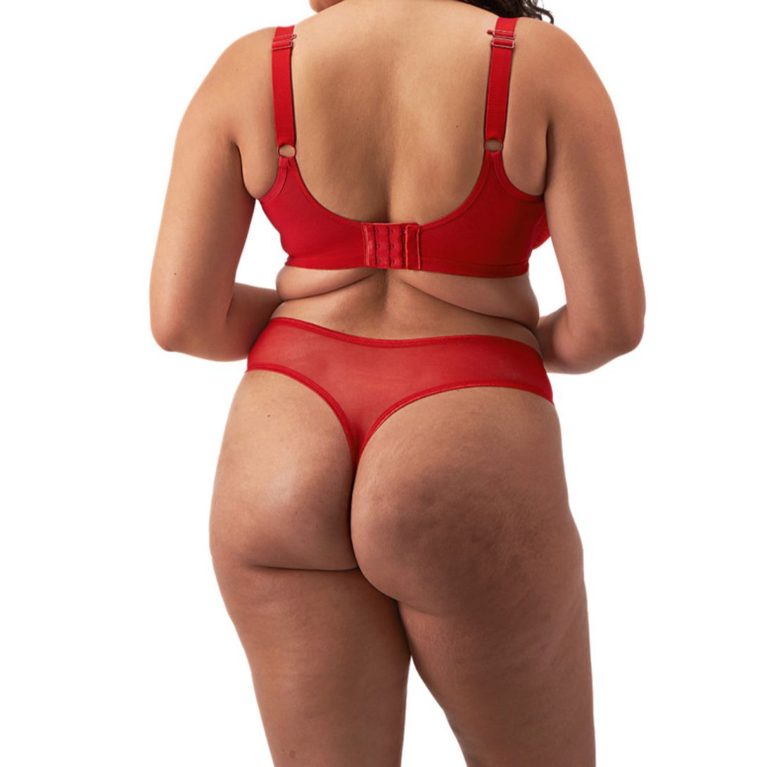 Elomi Matilda Thong in Haute Red EL8907-Panties-Elomi-Haute Red-Small-Anna Bella Fine Lingerie, Reveal Your Most Gorgeous Self!