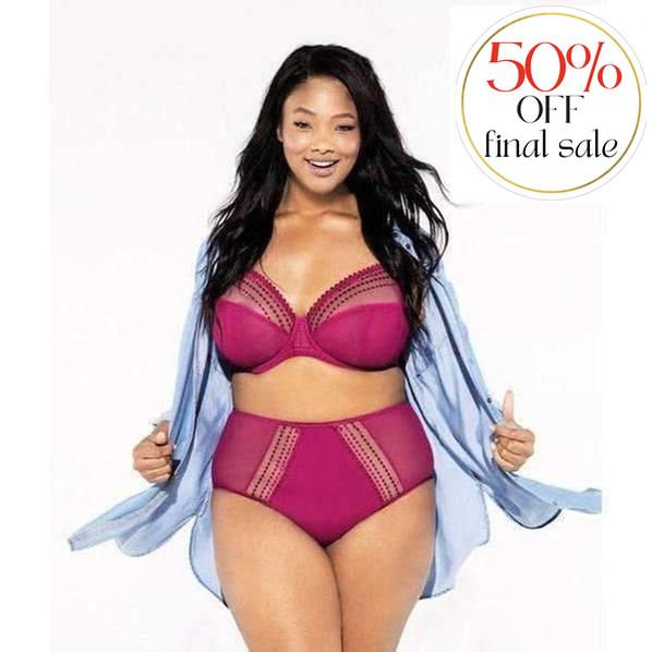 Elomi Matilda UW Plunge Bra in Berry EL8900-Bras-Elomi-Berry-36-E-Anna Bella Fine Lingerie, Reveal Your Most Gorgeous Self!