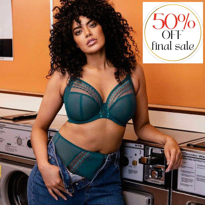 Elomi Matilda UW Plunge Bra in Blue Star EL8900-Bras-Elomi-Blue Star-38-DD-Anna Bella Fine Lingerie, Reveal Your Most Gorgeous Self!