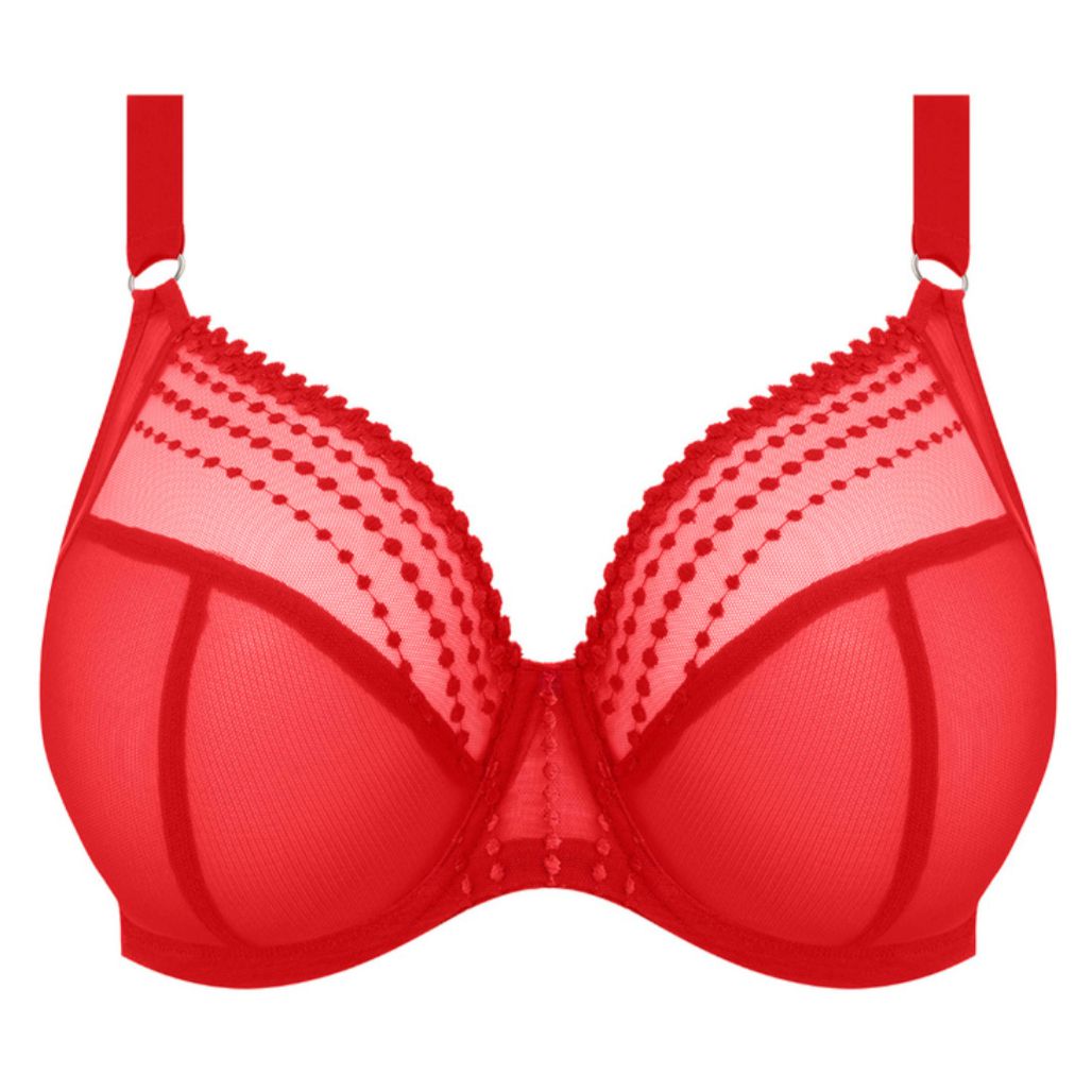 Elomi Matilda UW Plunge Bra in Haute Red EL8900-Bras-Elomi-Haute Red-38-E-Anna Bella Fine Lingerie, Reveal Your Most Gorgeous Self!