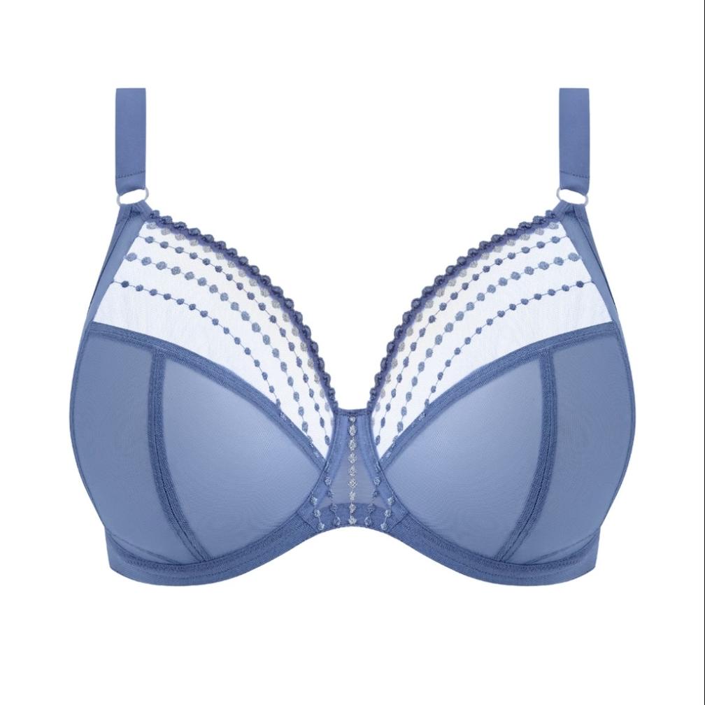 Elomi Matilda UW Plunge Bra in Lunar Blue EL8900-Bras-Elomi-Lunar Blue-42-E-Anna Bella Fine Lingerie, Reveal Your Most Gorgeous Self!