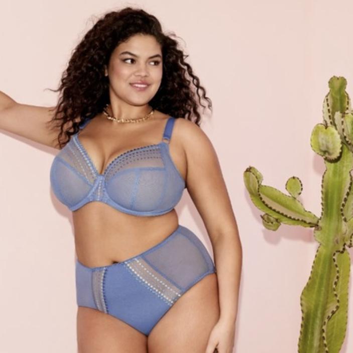 Elomi Matilda UW Plunge Bra in Lunar Blue EL8900-Bras-Elomi-Lunar Blue-32-G-Anna Bella Fine Lingerie, Reveal Your Most Gorgeous Self!