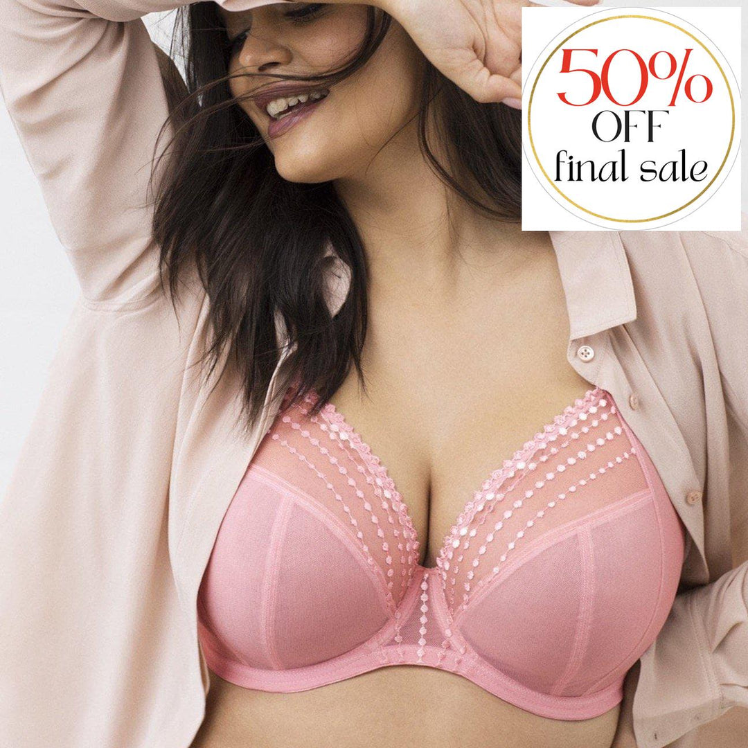 Elomi Matilda UW Plunge Bra in Rose EL8900-Bras-Elomi-Rose-36-E-Anna Bella Fine Lingerie, Reveal Your Most Gorgeous Self!