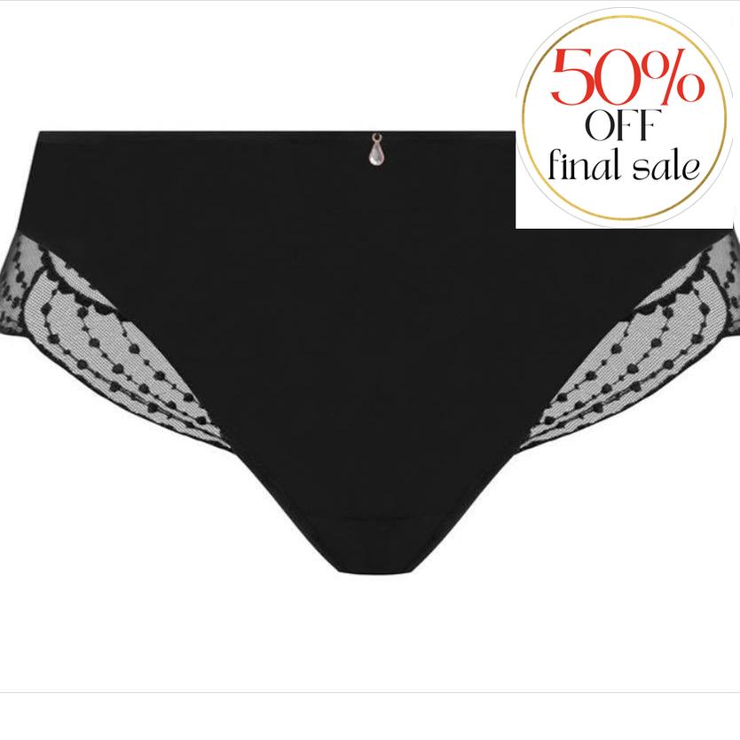 Elomi Priya Brazilian in Black EL4557-Panties-Elomi-Black-Medium-Anna Bella Fine Lingerie, Reveal Your Most Gorgeous Self!