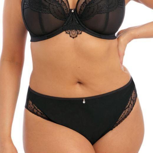 Elomi Priya Brazilian in Black EL4557-Panties-Elomi-Black-Medium-Anna Bella Fine Lingerie, Reveal Your Most Gorgeous Self!