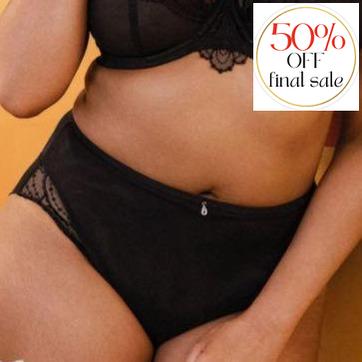 Elomi Priya Full Brief in Black EL4555-Panties-Elomi-Black-Medium-Anna Bella Fine Lingerie, Reveal Your Most Gorgeous Self!