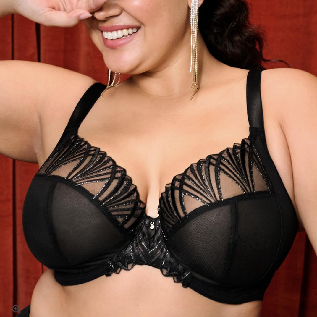 Elomi Reja UW Plunge Bra EL303102 in Black-Bras-Elomi-Black-32-H-Anna Bella Fine Lingerie, Reveal Your Most Gorgeous Self!