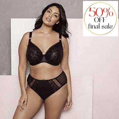 Elomi Roxanne UW Plunge Bra EL4460BLK-Bras-Elomi-Black-36-E-Anna Bella Fine Lingerie, Reveal Your Most Gorgeous Self!