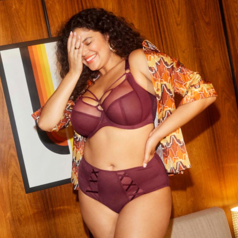 Elomi Sachi Bra in Cabernet EL4350-Bras-Elomi-Cabernet-36-E-Anna Bella Fine Lingerie, Reveal Your Most Gorgeous Self!