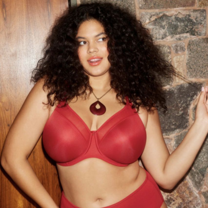Elomi Smooth Moulded Bra in Haute Red EL4301-Bras-Elomi-Haute Red-40-E-Anna Bella Fine Lingerie, Reveal Your Most Gorgeous Self!