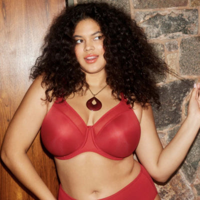 Elomi Smooth Moulded Bra in Haute Red EL4301-Bras-Elomi-Haute Red-40-E-Anna Bella Fine Lingerie, Reveal Your Most Gorgeous Self!