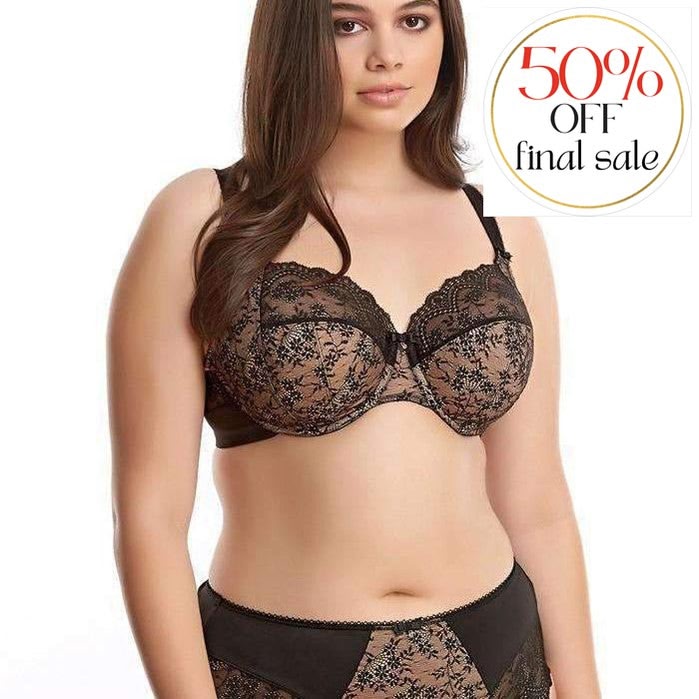 Elomi Tia Bandless Bra EL4280-Bras-Elomi-Black-38-F-Anna Bella Fine Lingerie, Reveal Your Most Gorgeous Self!