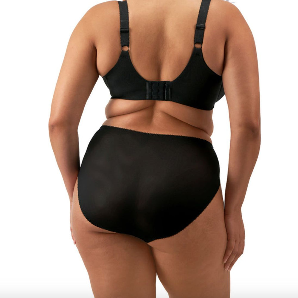 Elomi Zarla High Leg Brief in Black EL302553-Panties-Elomi-Black-Medium-Anna Bella Fine Lingerie, Reveal Your Most Gorgeous Self!