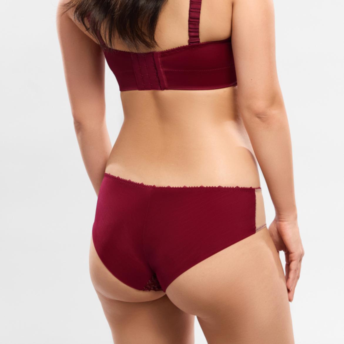 Empreinte Agathe Shorty 02204 in Amarante-Panties-Empreinte-Amarante-XSmall-Anna Bella Fine Lingerie, Reveal Your Most Gorgeous Self!