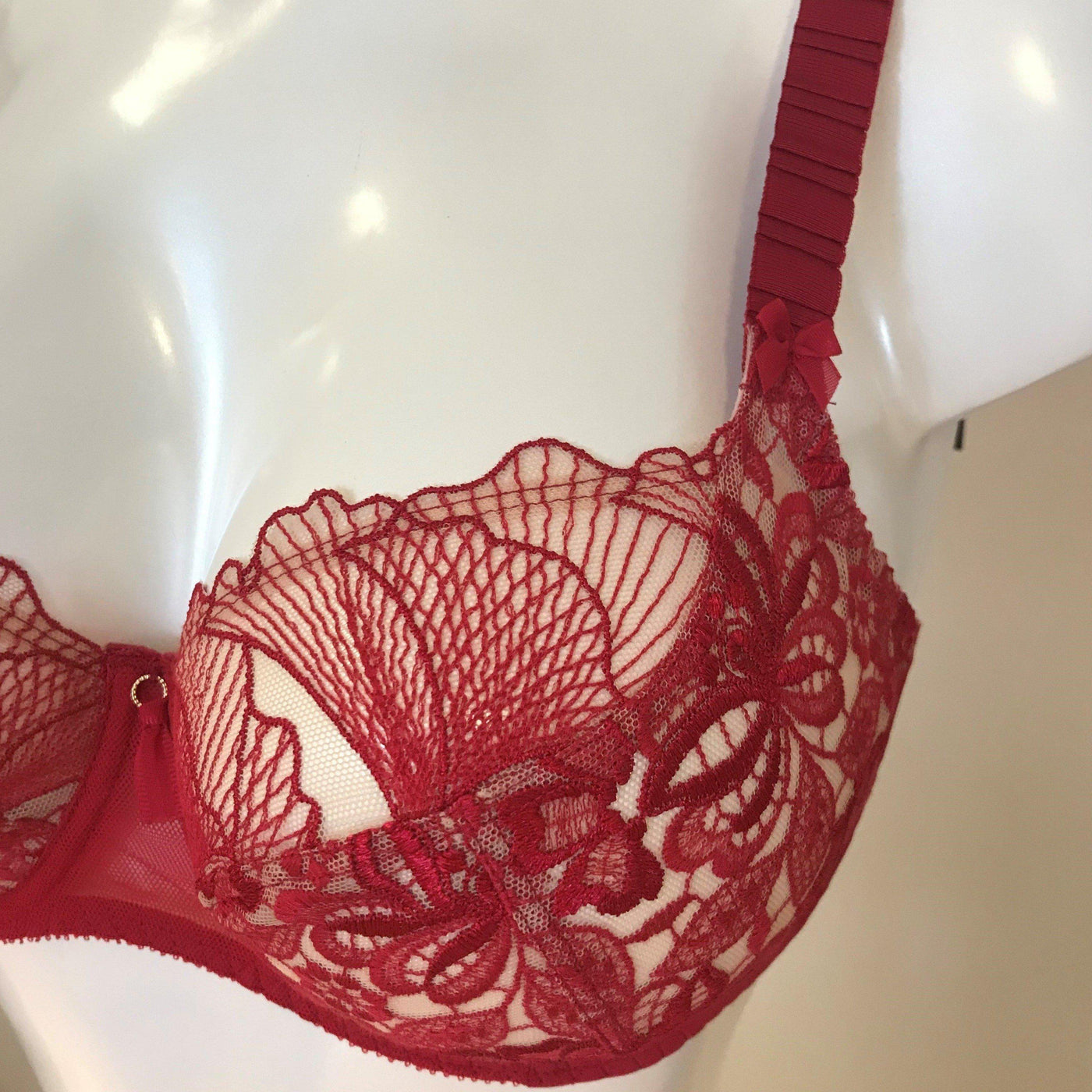 Empreinte Agathe Underwired Low-Necked Bra 08204 in Passion-Bras-Empreinte-Passion-32-E-Anna Bella Fine Lingerie, Reveal Your Most Gorgeous Self!