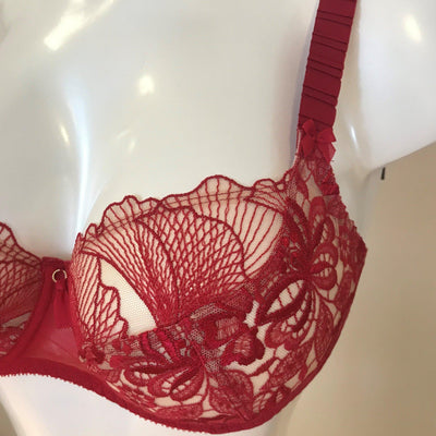 Empreinte Agathe Underwired Low-Necked Bra 08204 in Passion-Bras-Empreinte-Passion-32-E-Anna Bella Fine Lingerie, Reveal Your Most Gorgeous Self!
