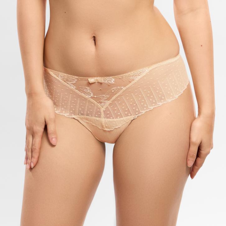Empreinte Amour Thong 01225 in Nacre-Panties-Empreinte-Nacre-XSmall-Anna Bella Fine Lingerie, Reveal Your Most Gorgeous Self!