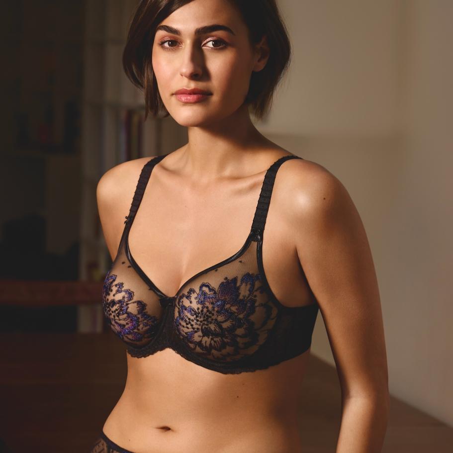 Empreinte Amour UW Seamless Bra 07225 in Noir-Anna Bella Fine Lingerie-Noir-30-E