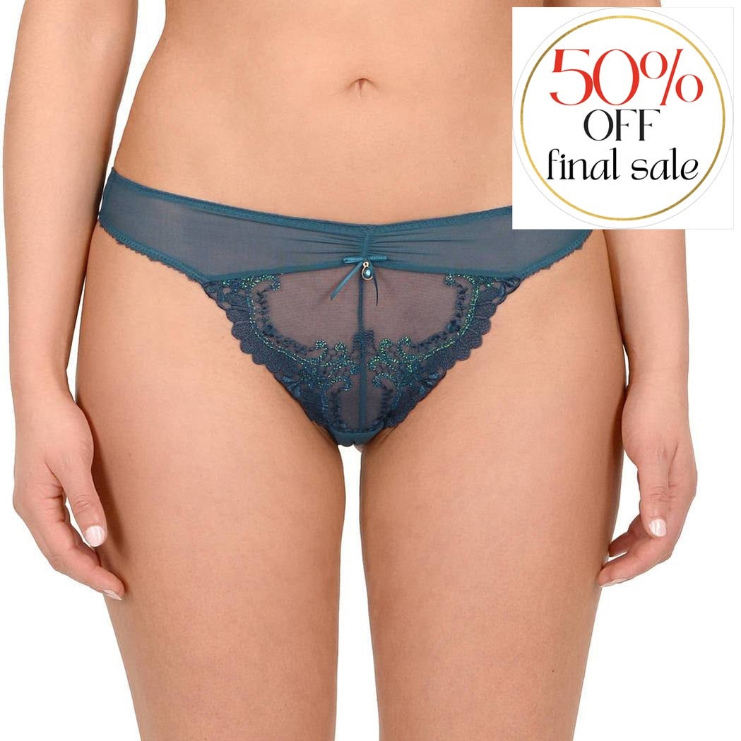 Empreinte Carmen Thong 01188-Panties-Empreinte-Rose Amour-XSmall-Anna Bella Fine Lingerie, Reveal Your Most Gorgeous Self!
