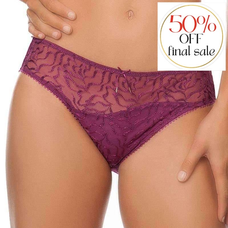 Empreinte Carolyn Brief 03168-Panties-Empreinte-Pourpre-Small-Anna Bella Fine Lingerie, Reveal Your Most Gorgeous Self!