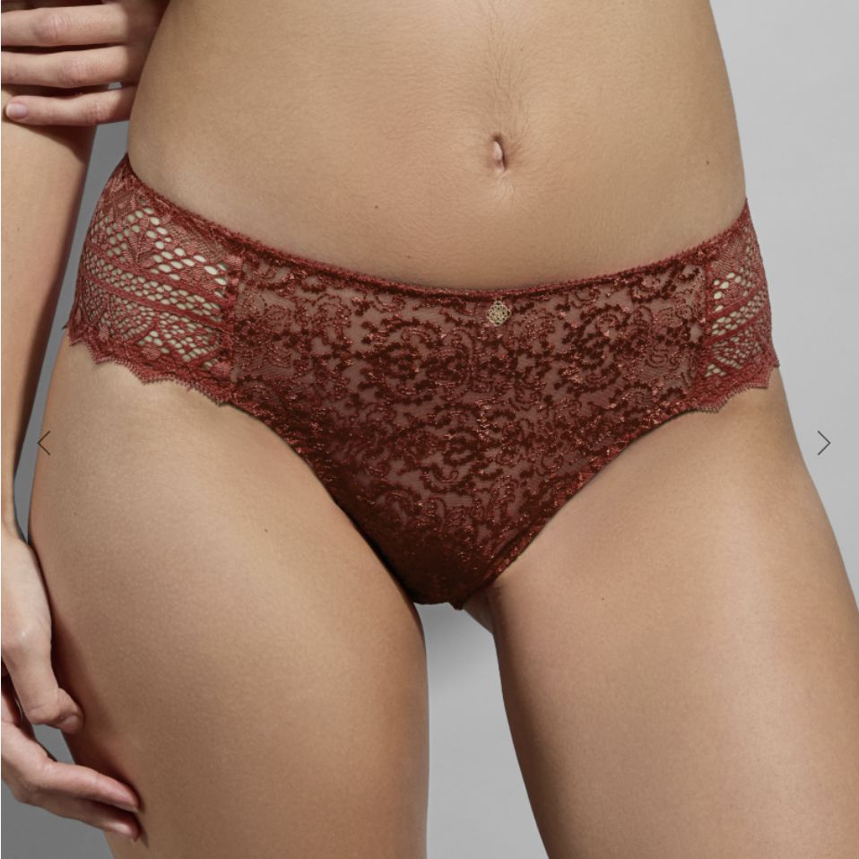 Empreinte Cassiopee Brief in Golden Copper 03151-Panties-Empreinte-Golden Copper-Small-Anna Bella Fine Lingerie, Reveal Your Most Gorgeous Self!
