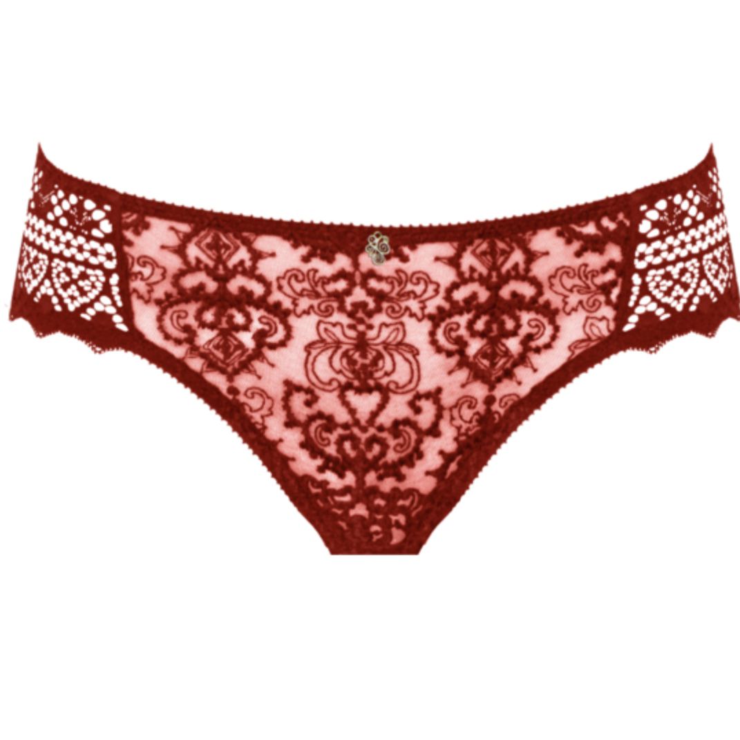 Empreinte Cassiopee Brief in Red Fusion 03151-Panties-Empreinte-Red Fusion-XSmall-Anna Bella Fine Lingerie, Reveal Your Most Gorgeous Self!