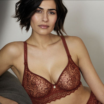 Empreinte Cassiopee Invisible Plunge Longline Bra 14151 in Golden Copper-Bras-Empreinte-Golden Copper-30-E-Anna Bella Fine Lingerie, Reveal Your Most Gorgeous Self!