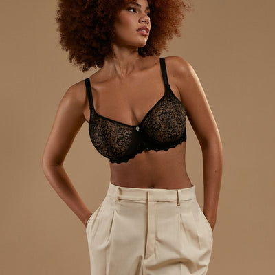 Empreinte Cassiopee Seamless Bra 07151 in Black-Anna Bella Fine Lingerie-Black-36-D