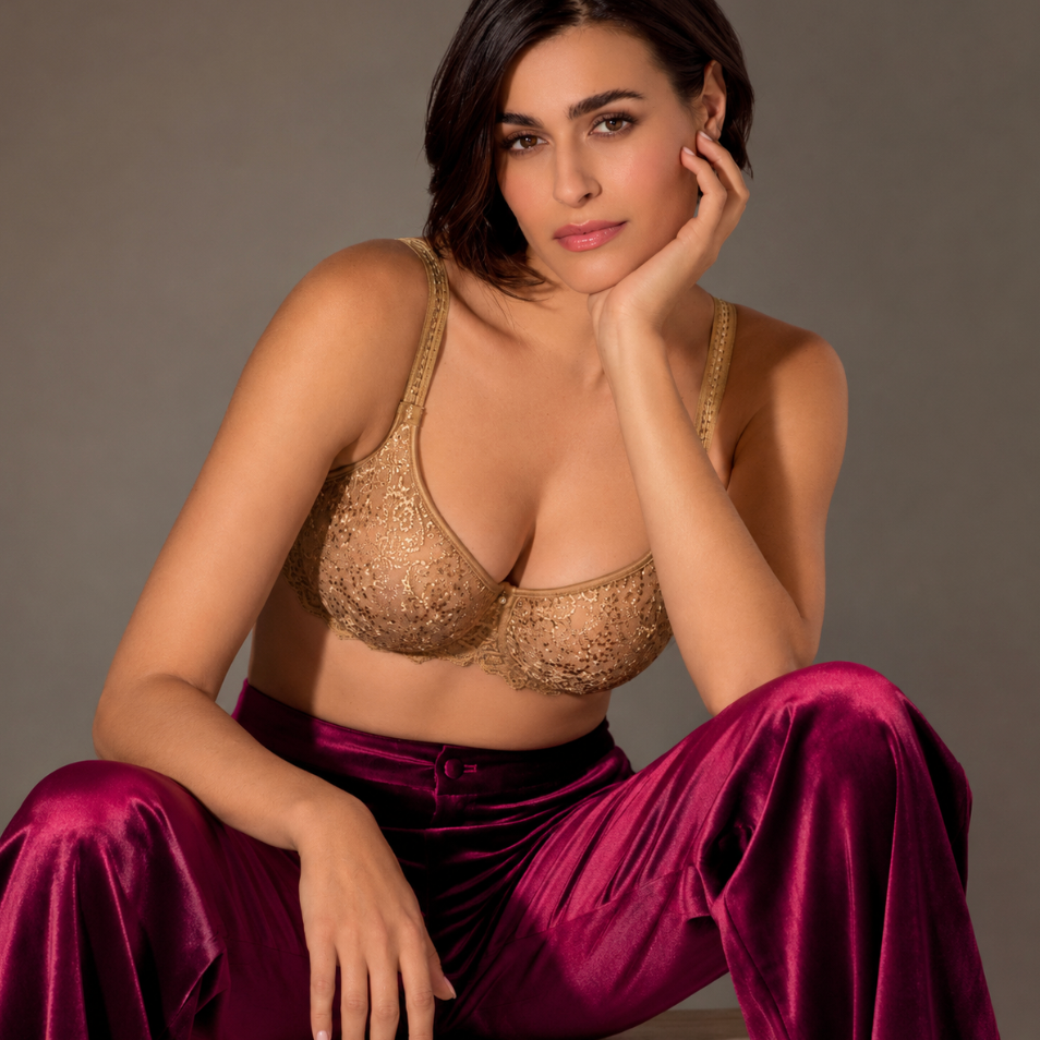 Empreinte Cassiopee Seamless Bra 07151 in Gold-Bras-Empreinte-Gold-32-C-Anna Bella Fine Lingerie, Reveal Your Most Gorgeous Self!