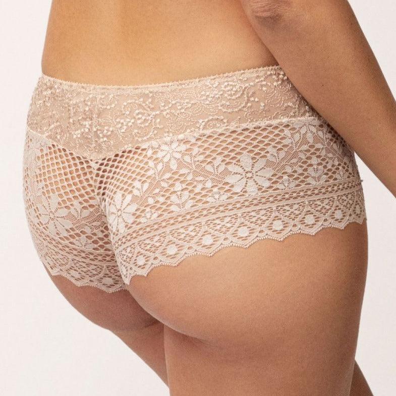 Empreinte Cassiopee Shorty 02151 in Creamy Beige-Panties-Empreinte-Creamy Beige-XSmall-Anna Bella Fine Lingerie, Reveal Your Most Gorgeous Self!