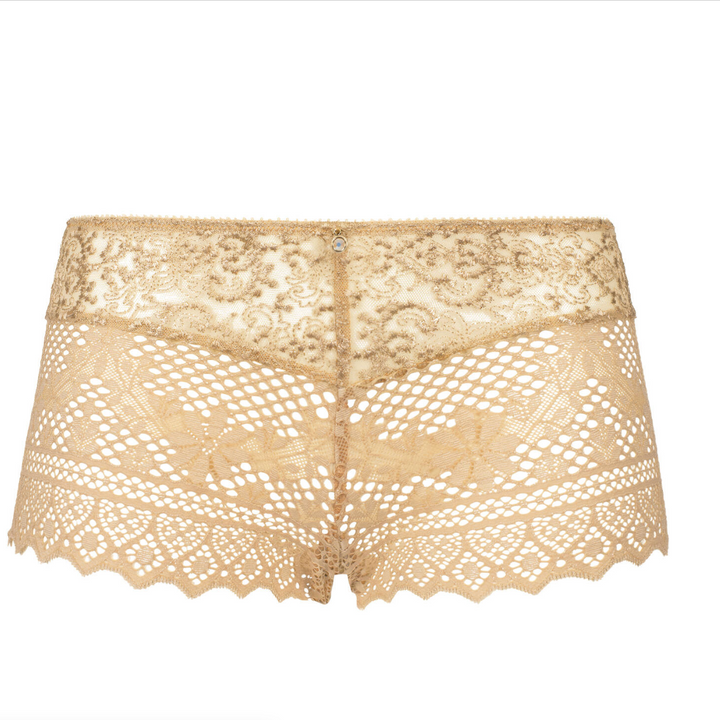 Empreinte Cassiopee Shorty 02151 in Gold-Panties-Empreinte-Gold-XSmall-Anna Bella Fine Lingerie, Reveal Your Most Gorgeous Self!