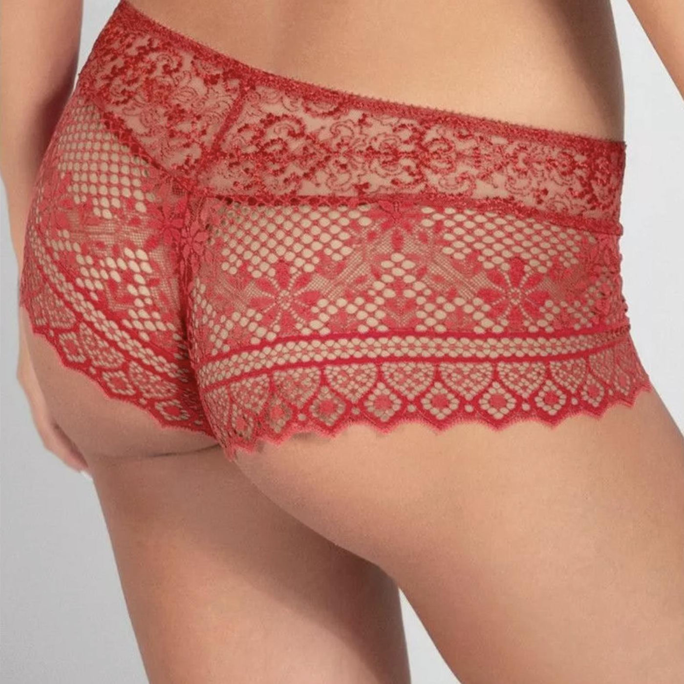 Empreinte Cassiopee Shorty 02151 in Red Fusion-Anna Bella Fine Lingerie-Red Fusion-XSmall-