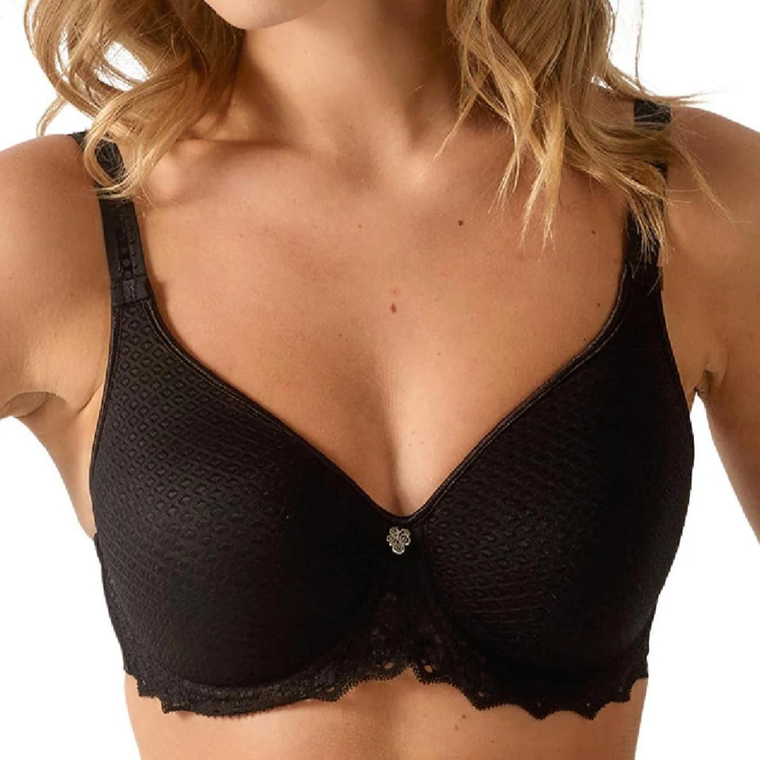Empreinte Cassiopee Spacer Bra in Black 40151-Bras-Empreinte-Black-32-F-Anna Bella Fine Lingerie, Reveal Your Most Gorgeous Self!